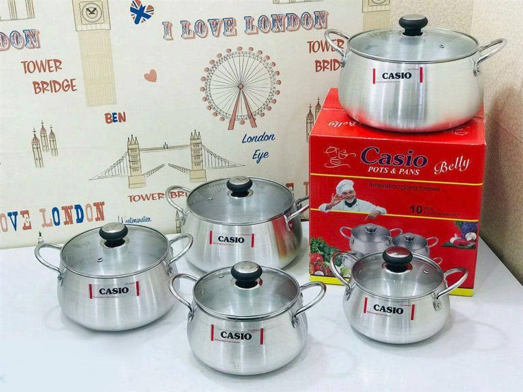 سرویس 10پارچه کاسیو درب پیرکس(شیشه)