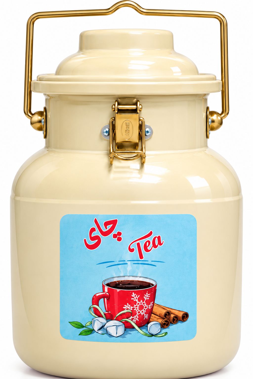 دبه روغن۴کیلویی چفتی لعابی آلومینیوم