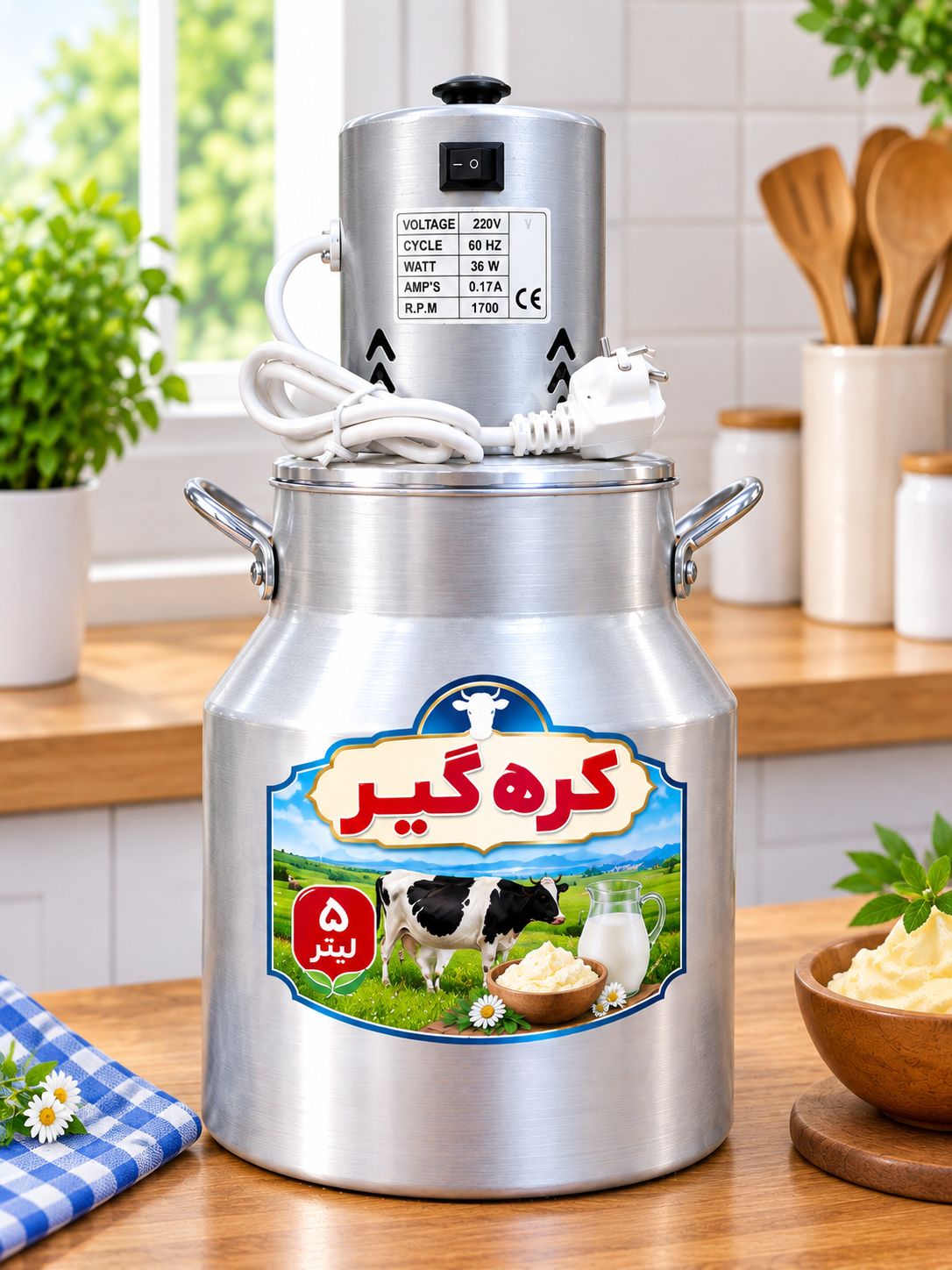 کره گیر موتور بالا با مخزن آلومینیوم 5لیتری